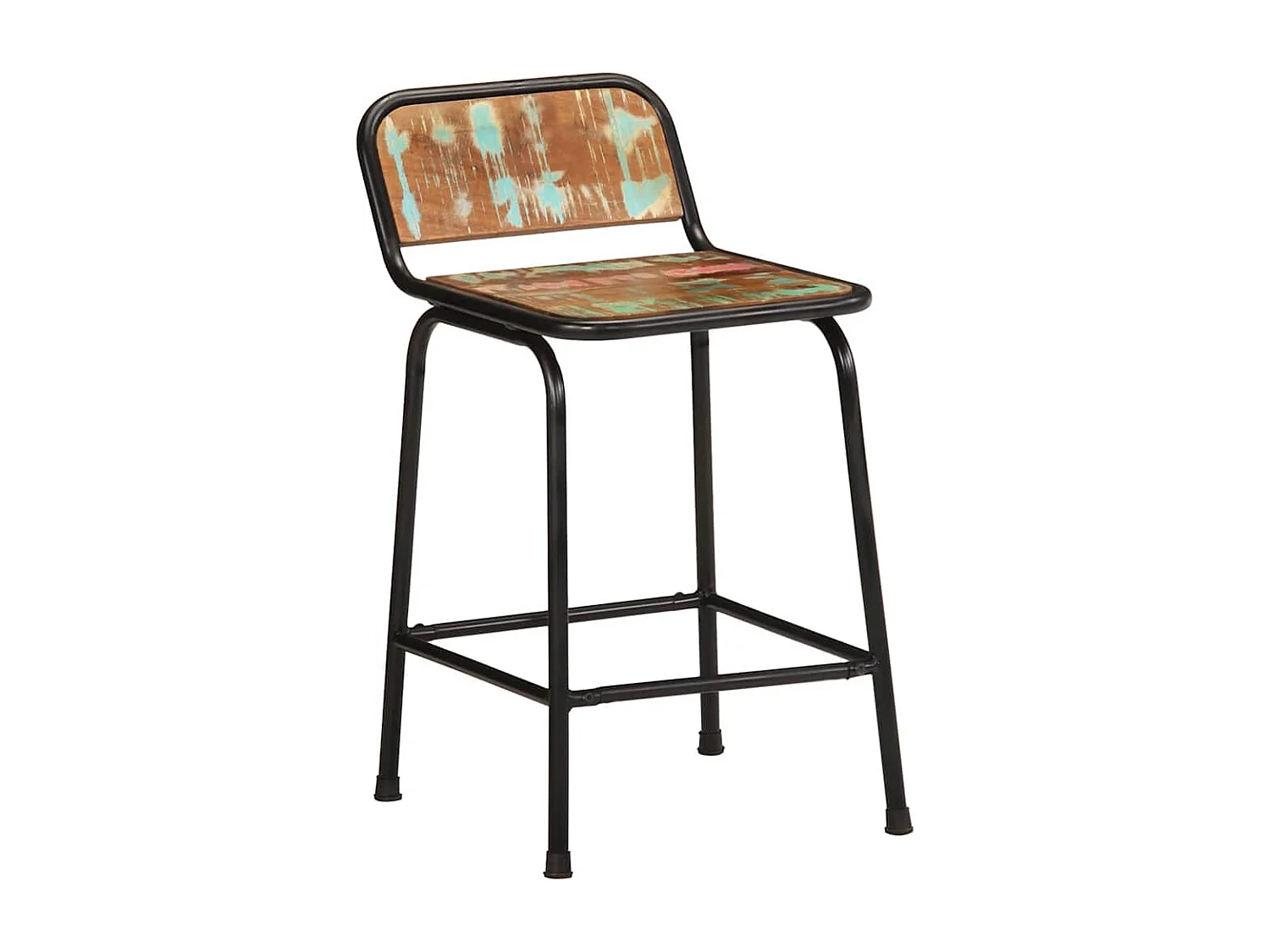 Barhocker 2 Stk. 46x35,5x70 cm Altholz Massivholz