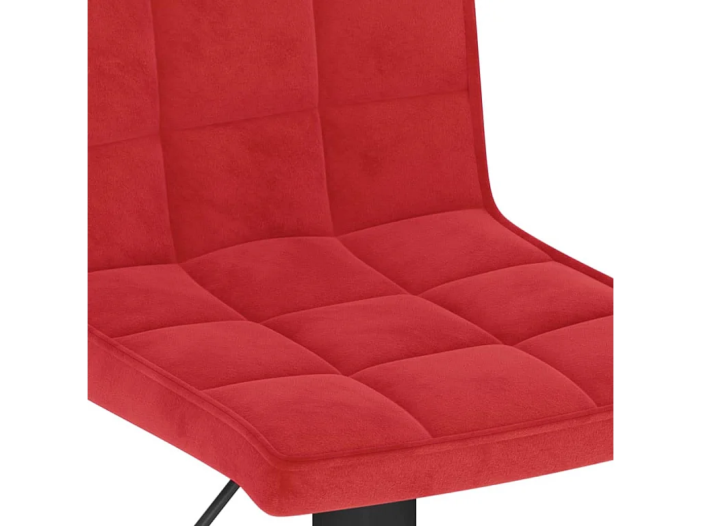 Tabourets de bar lot de 2 rouge bordeaux velours