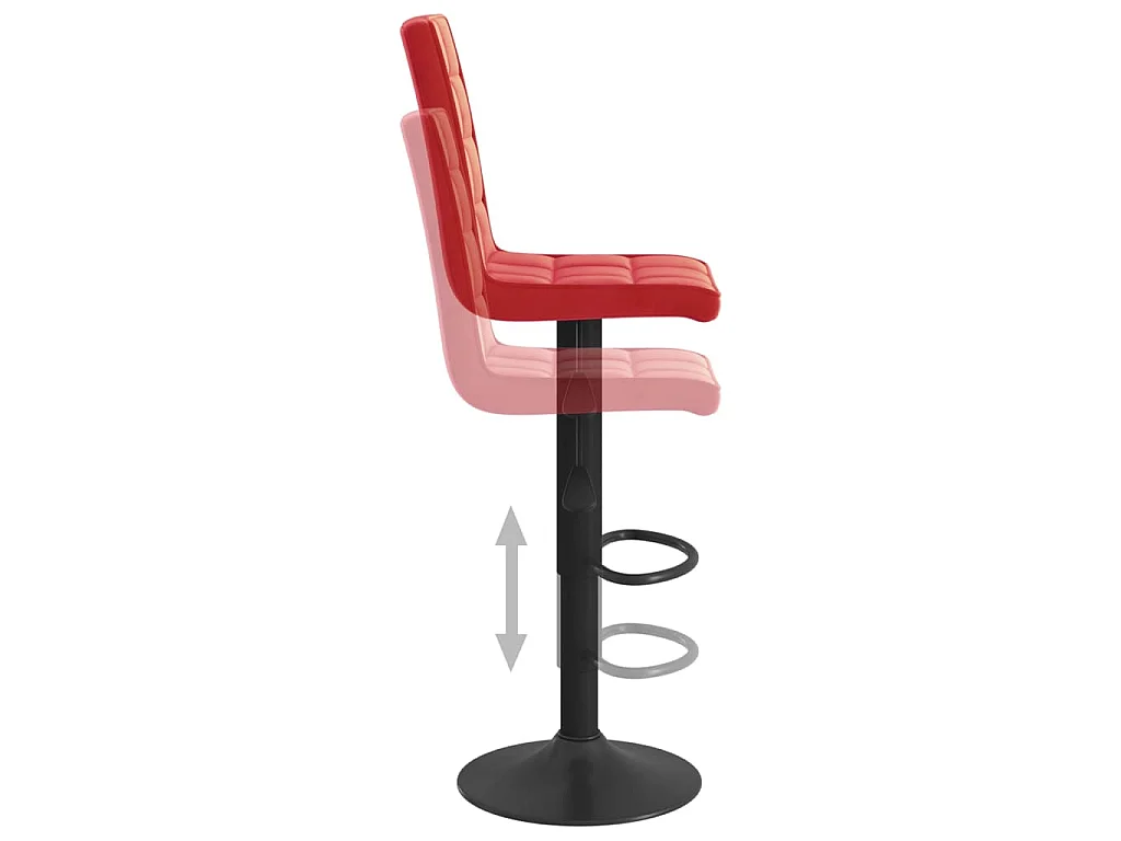 Bancos de bar 2 pcs veludo vermelho tinto