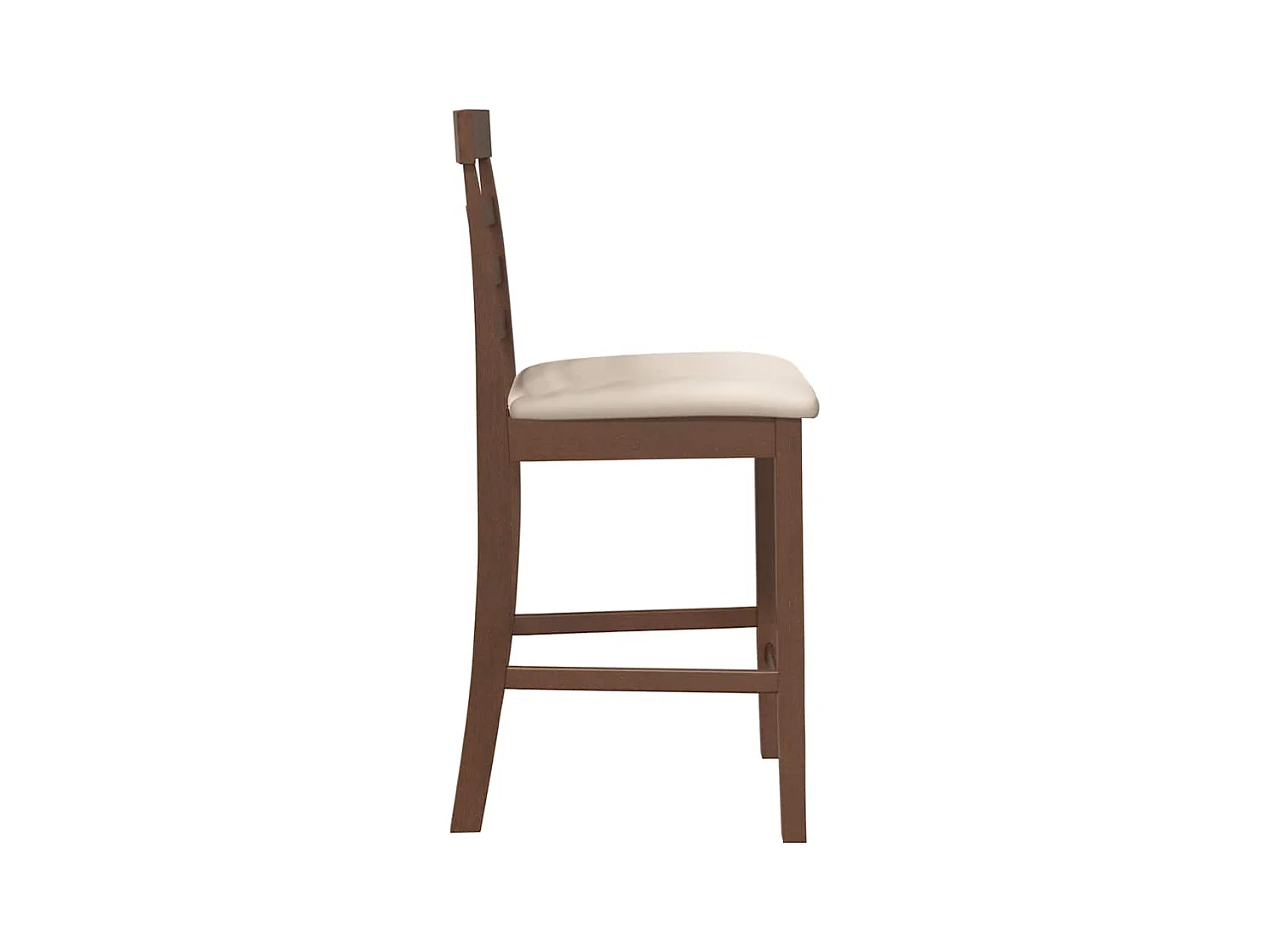 Sgabelli da Bar con Cuscini 2pz Marrone Legno Massello di Hevea