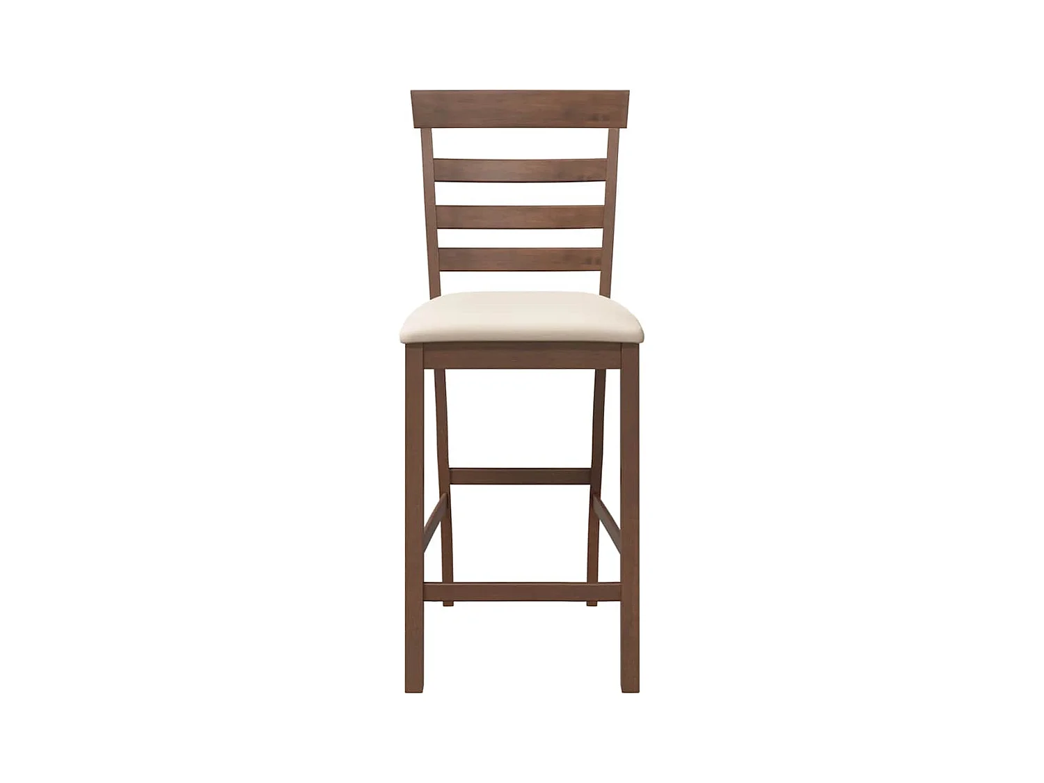 Sgabelli da Bar con Cuscini 2pz Marrone Legno Massello di Hevea