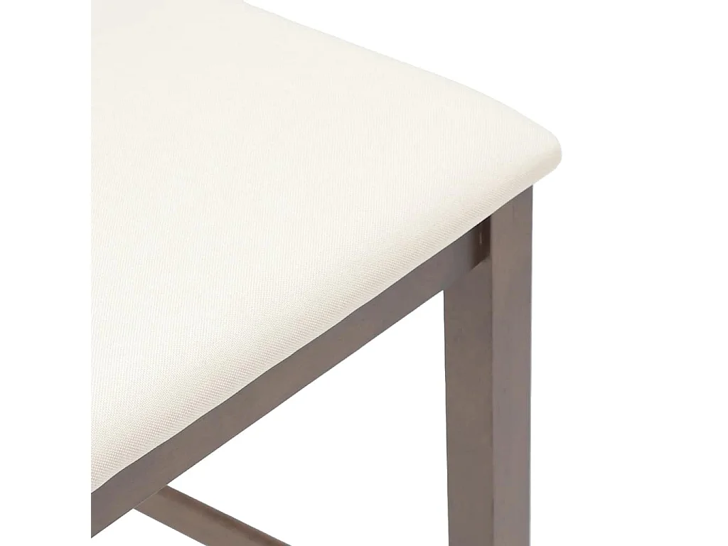 Sgabelli da Bar con Cuscini 2pz Marrone Legno Massello di Hevea