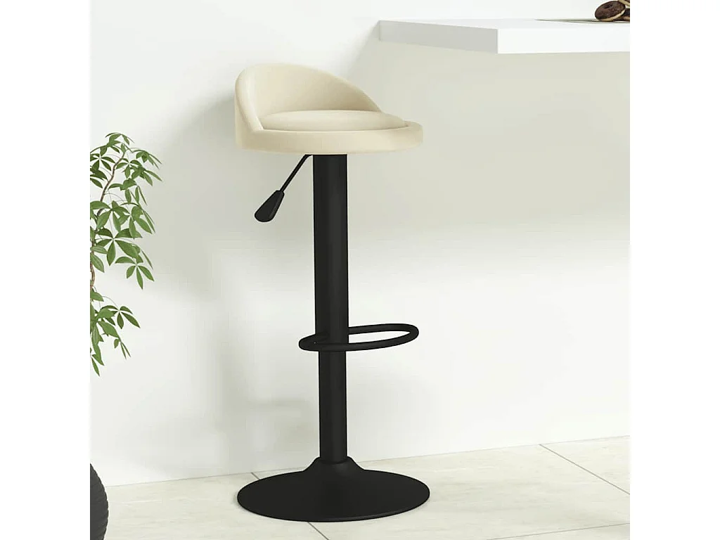 Tabouret de bar Crème Velours
