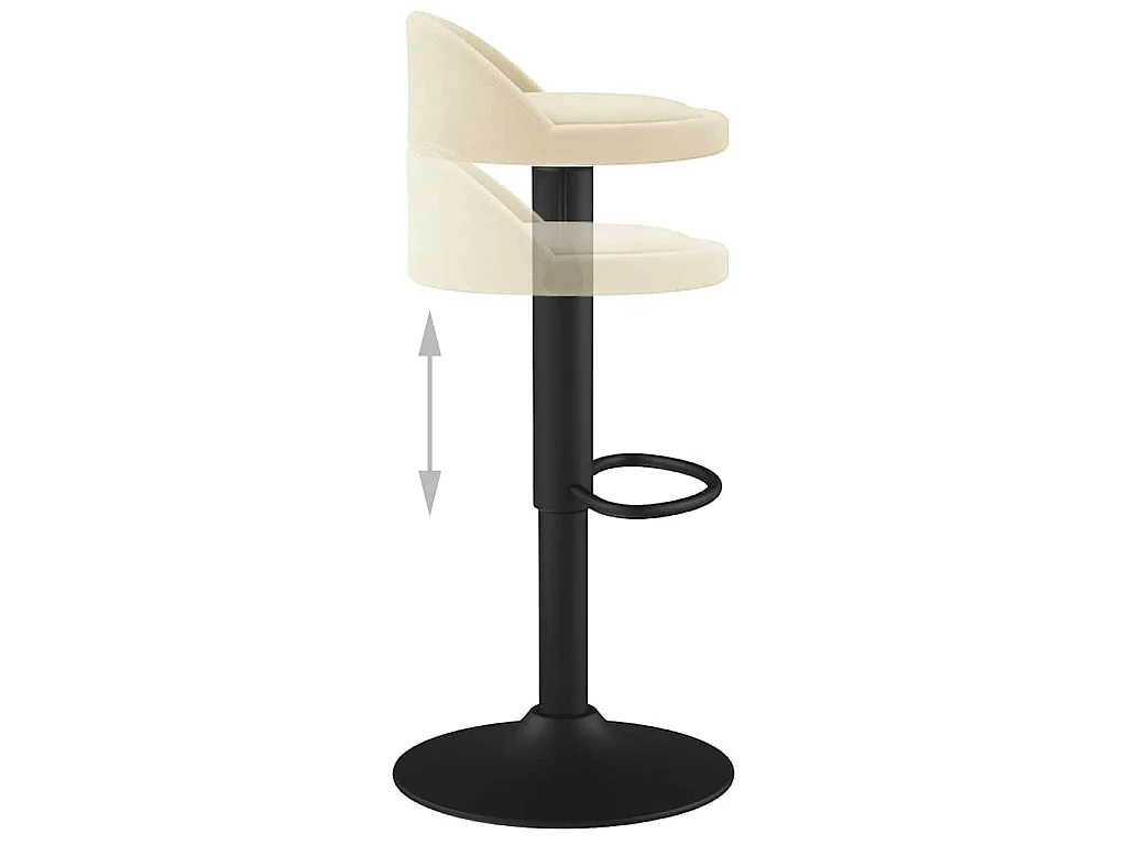 Tabouret de bar Crème Velours