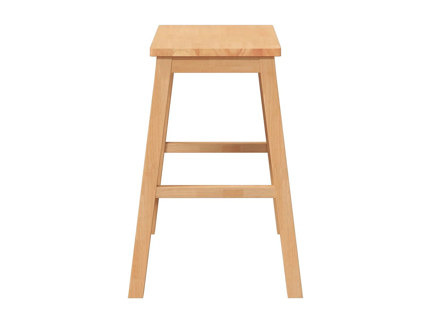 Barstoelen 2 st massief hout rubber