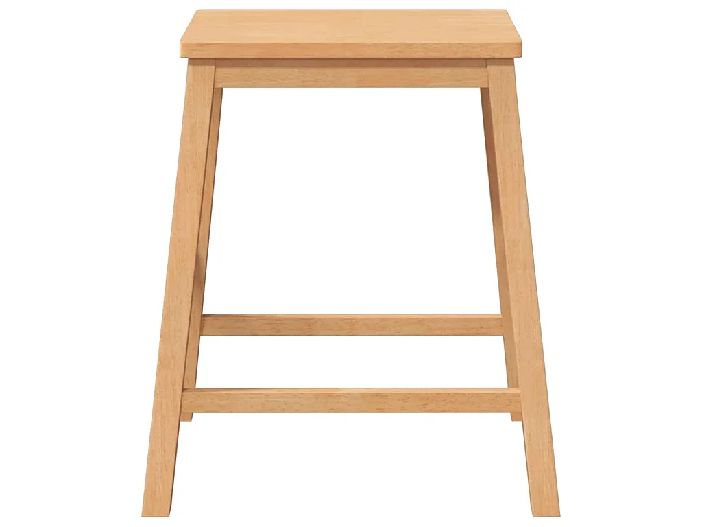 Barstoelen 2 st massief hout rubber