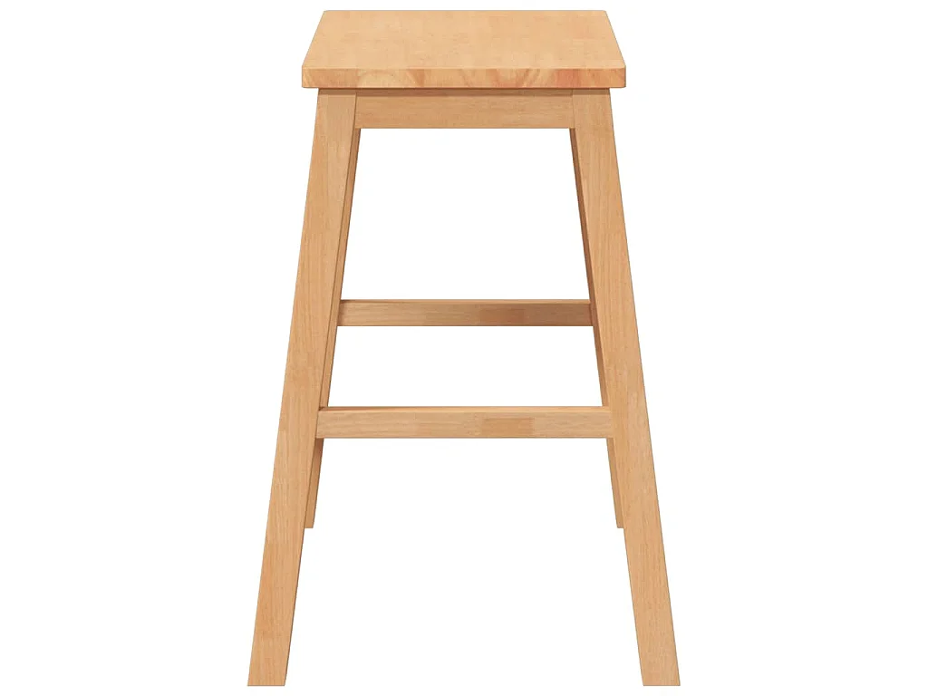 Barstoelen 2 st massief hout rubber