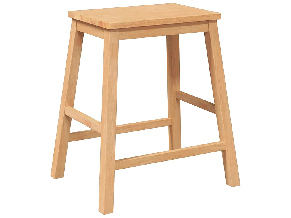 Barstoelen 2 st massief hout rubber