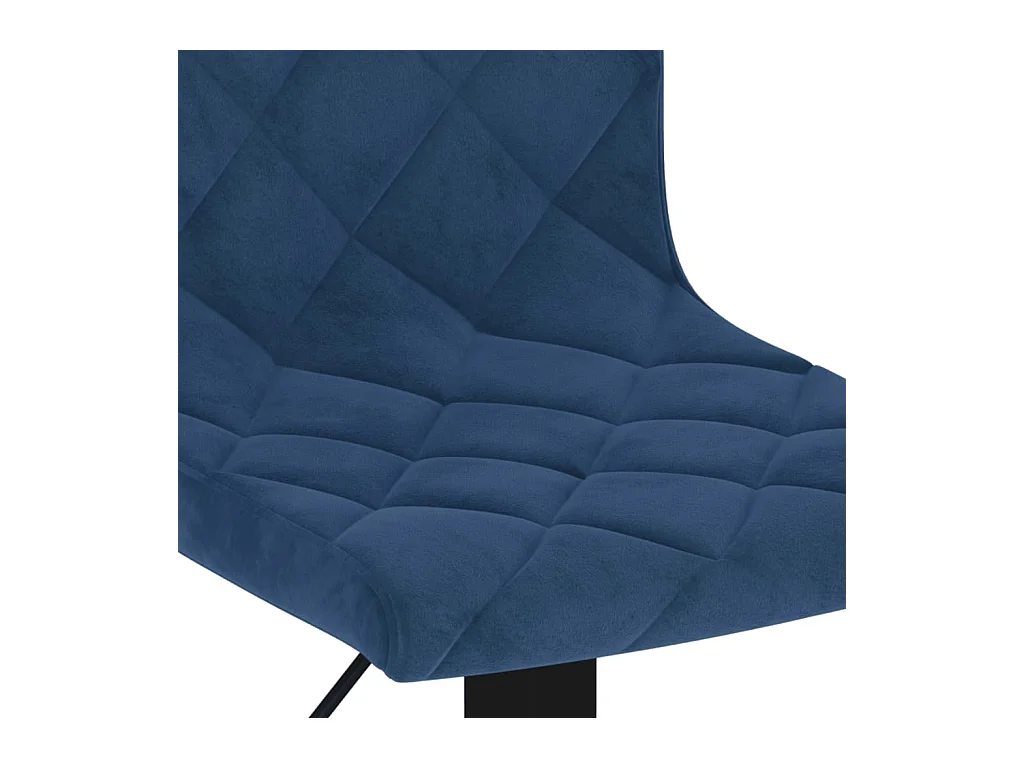 Tabourets de bar lot de 2 bleu velours