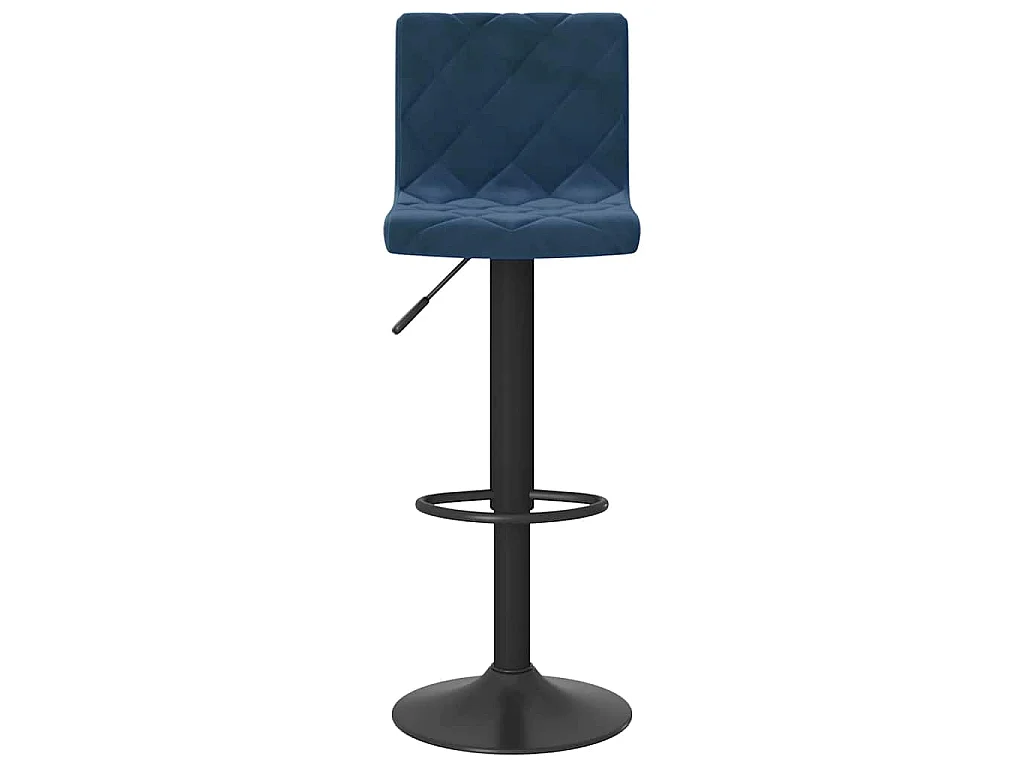 Tabourets de bar lot de 2 bleu velours