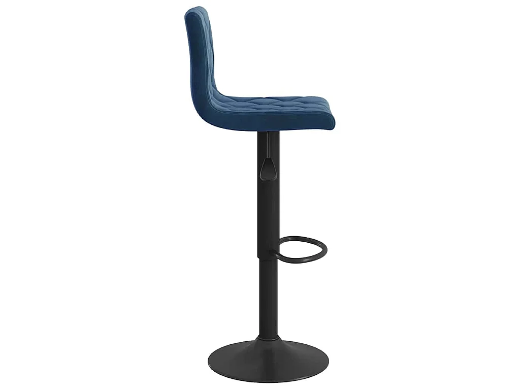 Tabourets de bar lot de 2 bleu velours