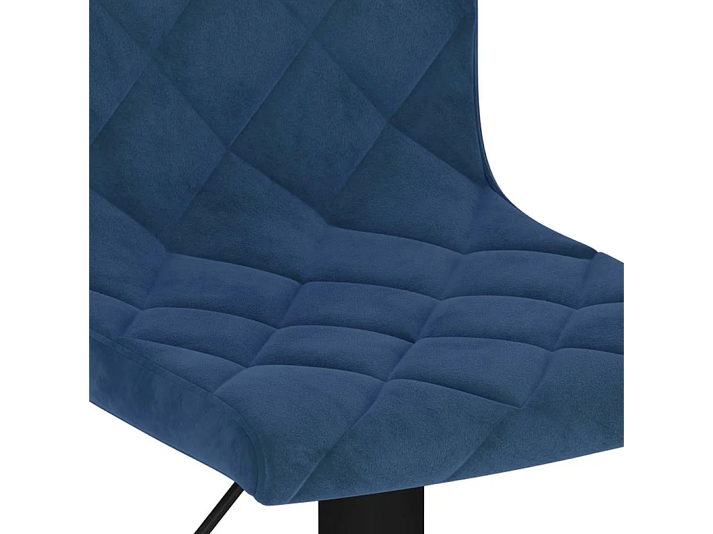 Tabourets de bar lot de 2 bleu velours