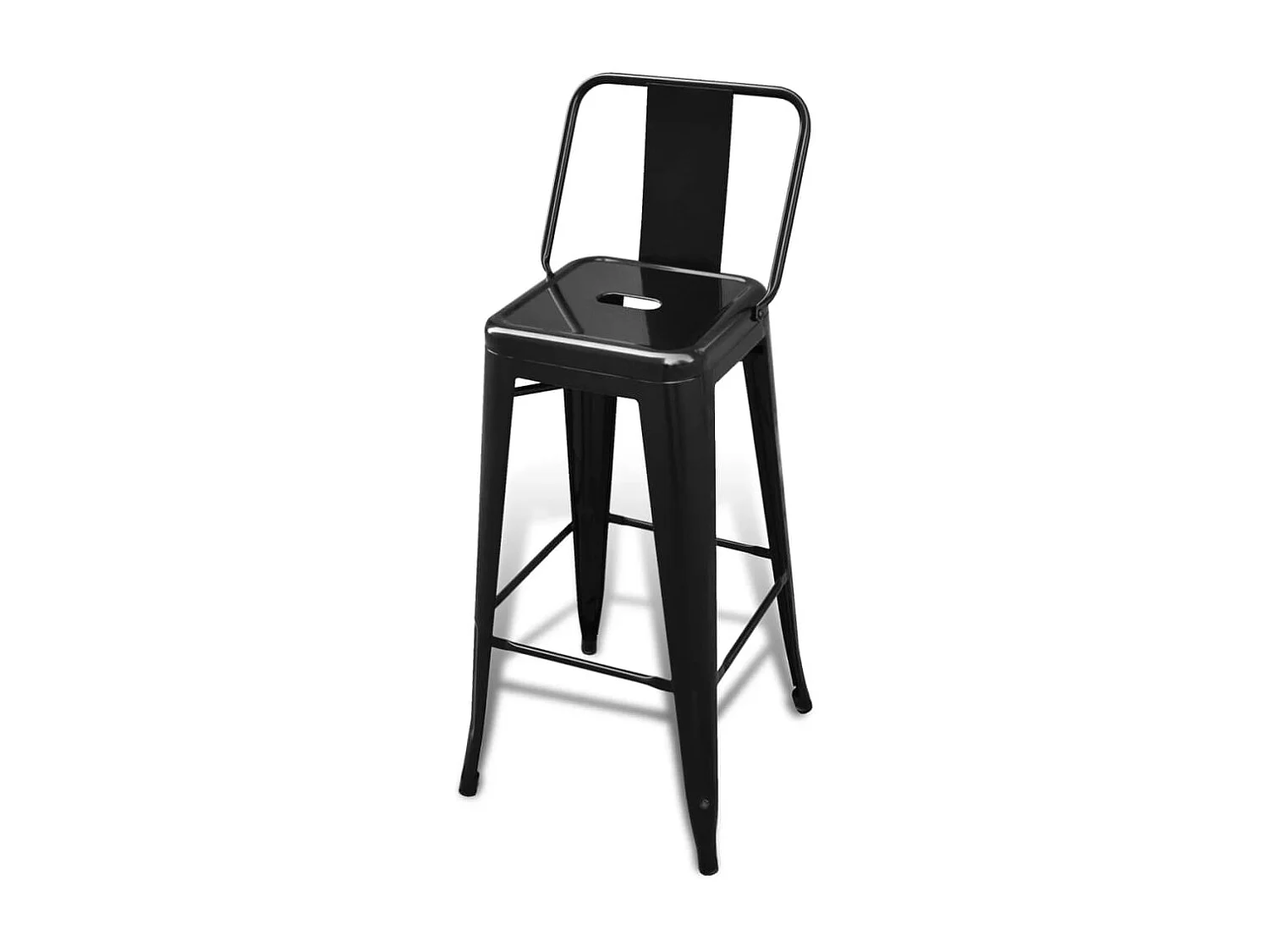 Barhocker 4 Stk. Schwarz Stahl