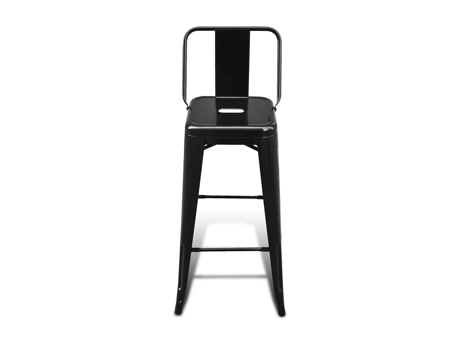 Barhocker 4 Stk. Schwarz Stahl