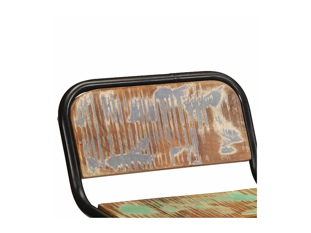 Tabourets de bar lot de 4 46x35,5x70cm bois massif récupération