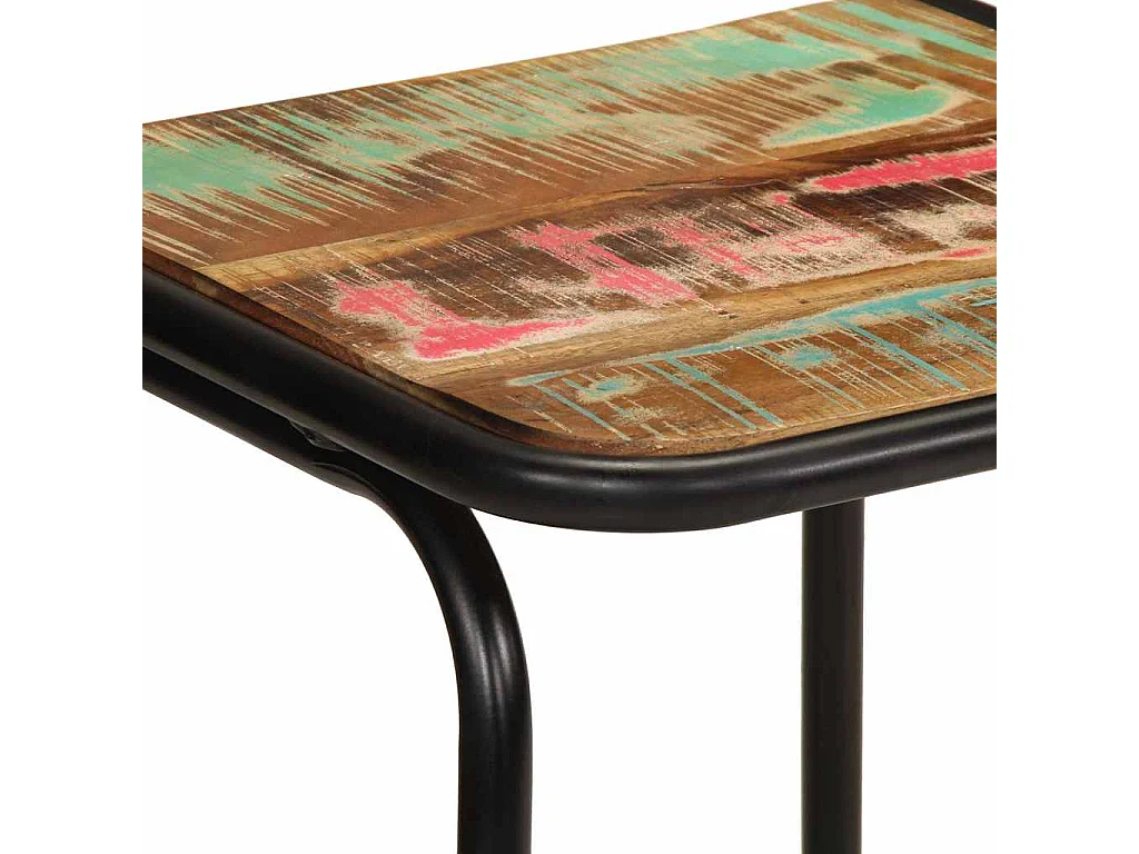 Taburetes de barra 4 uds 46x35,5x70 madera maciza reciclada