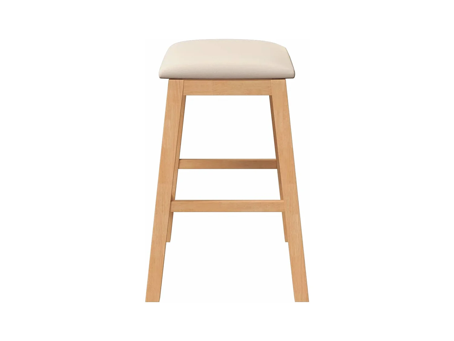 chaises de bar avec coussins 2 pcs bois massif d'hévéa