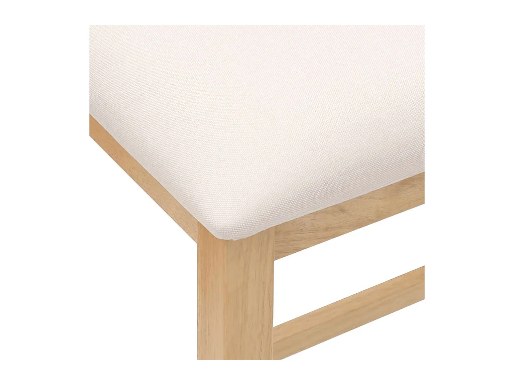 chaises de bar avec coussins 2 pcs bois massif d'hévéa