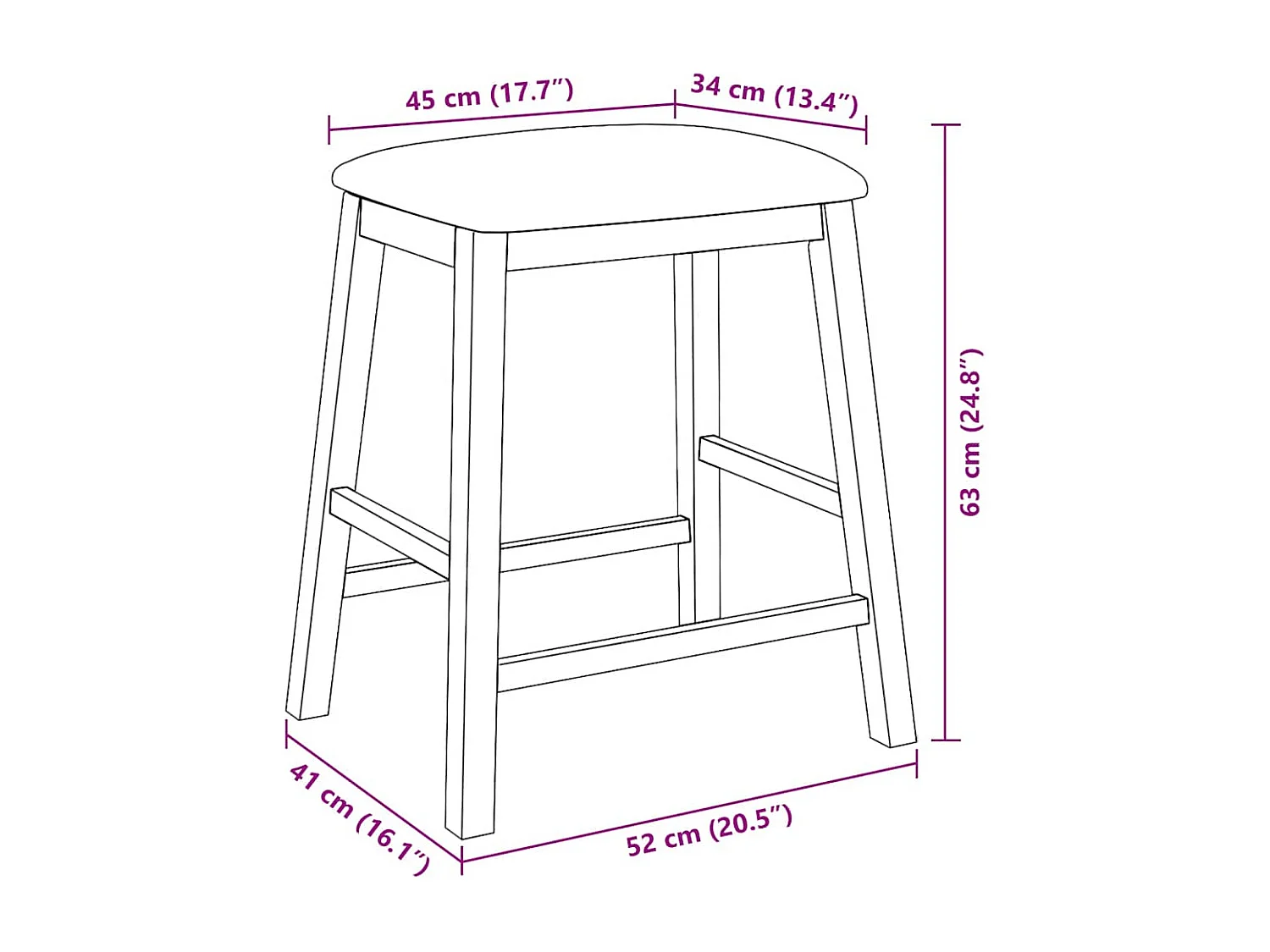 Barstoelen met kussens 2 st massief hout rubber