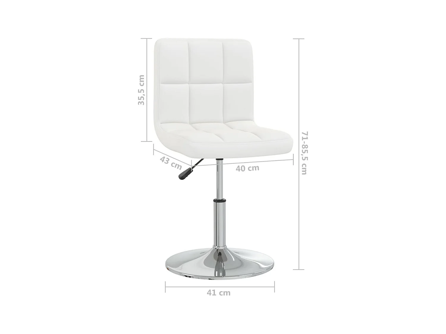 Tabouret de bar Blanc Similicuir
