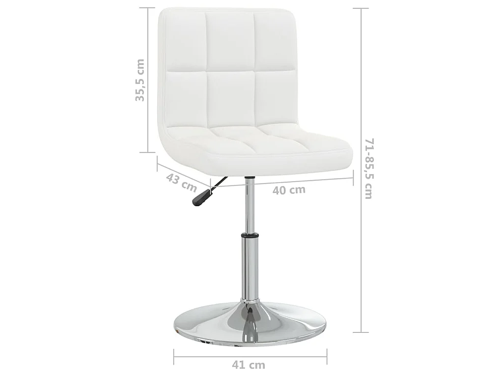 Tabouret de bar Blanc Similicuir