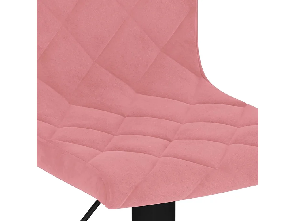 Tabourets de bar lot de 2 rose velours