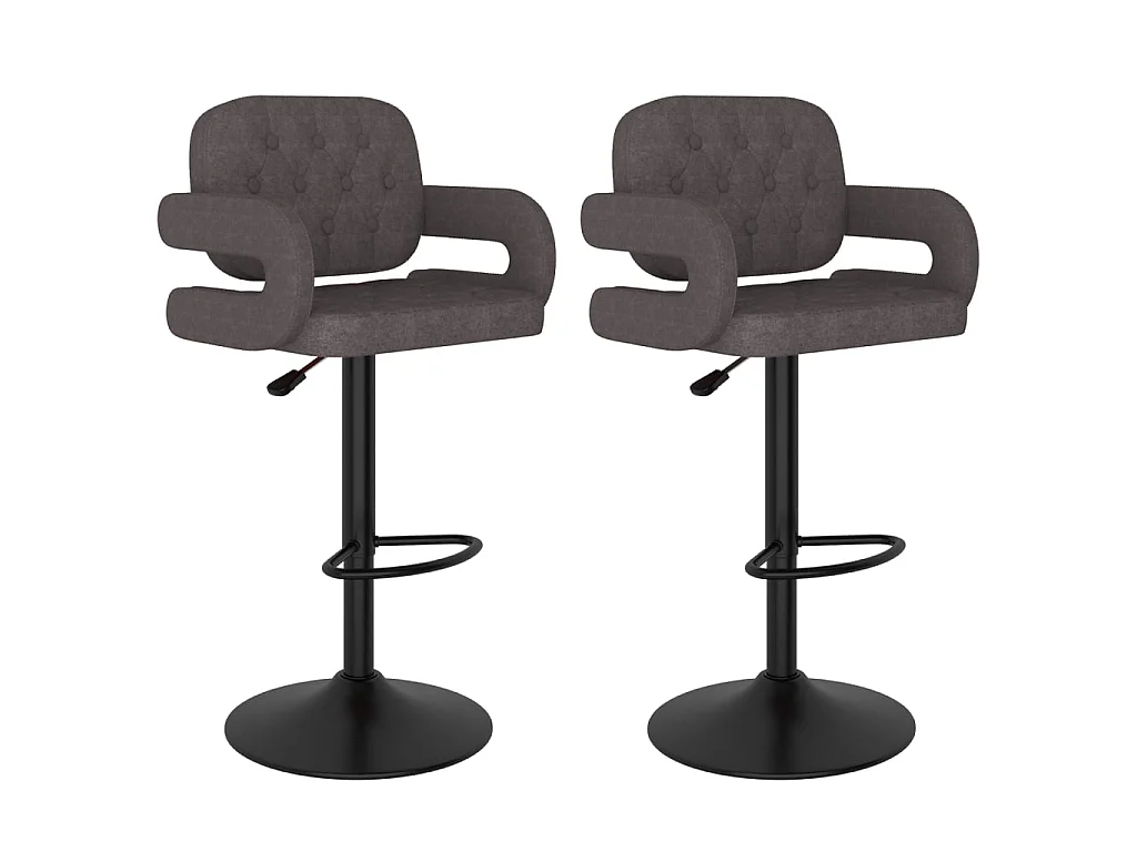 Barhocker 2 Stk. Taupe Stoff