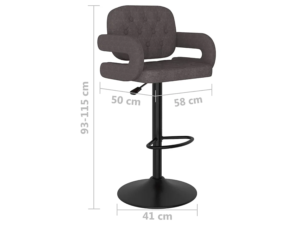 Barhocker 2 Stk. Taupe Stoff