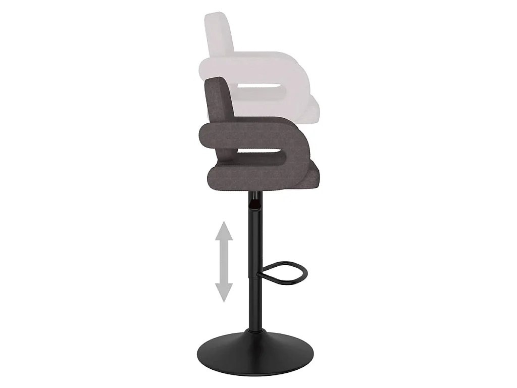 Barhocker 2 Stk. Taupe Stoff