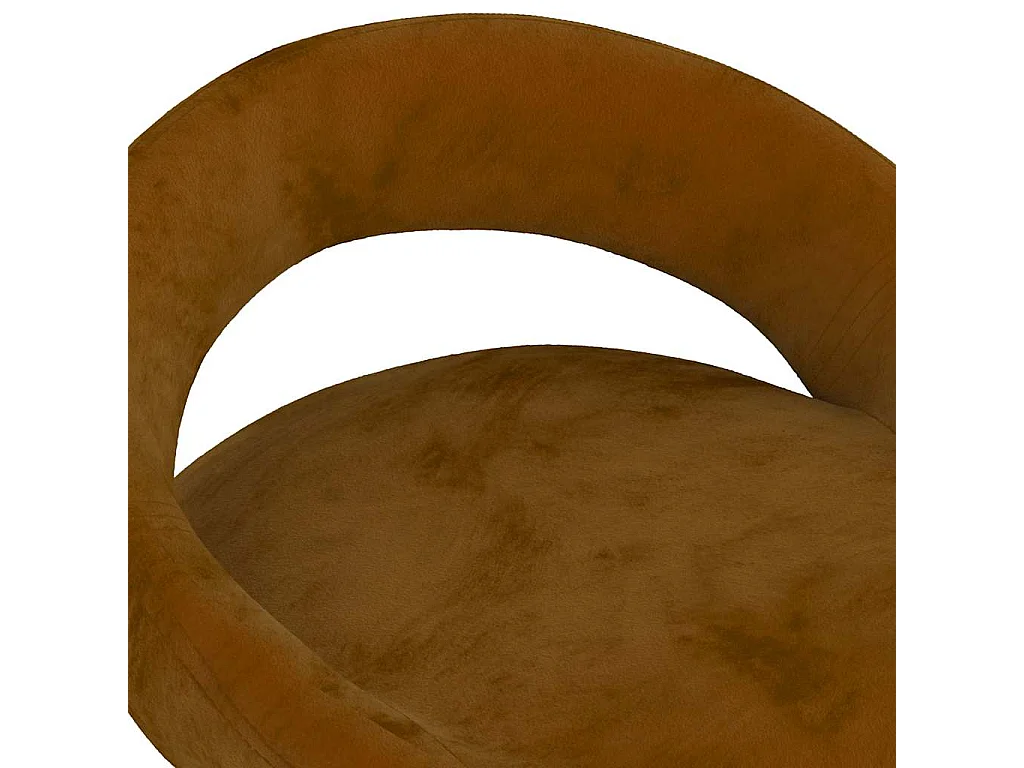 Tabourets de bar lot de 2 marron velours