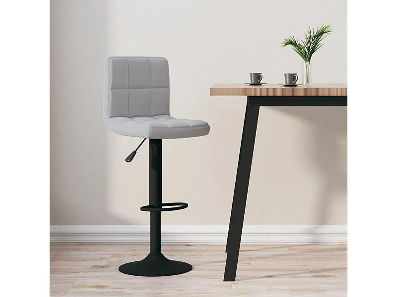 Tabouret de bar Gris clair Velours
