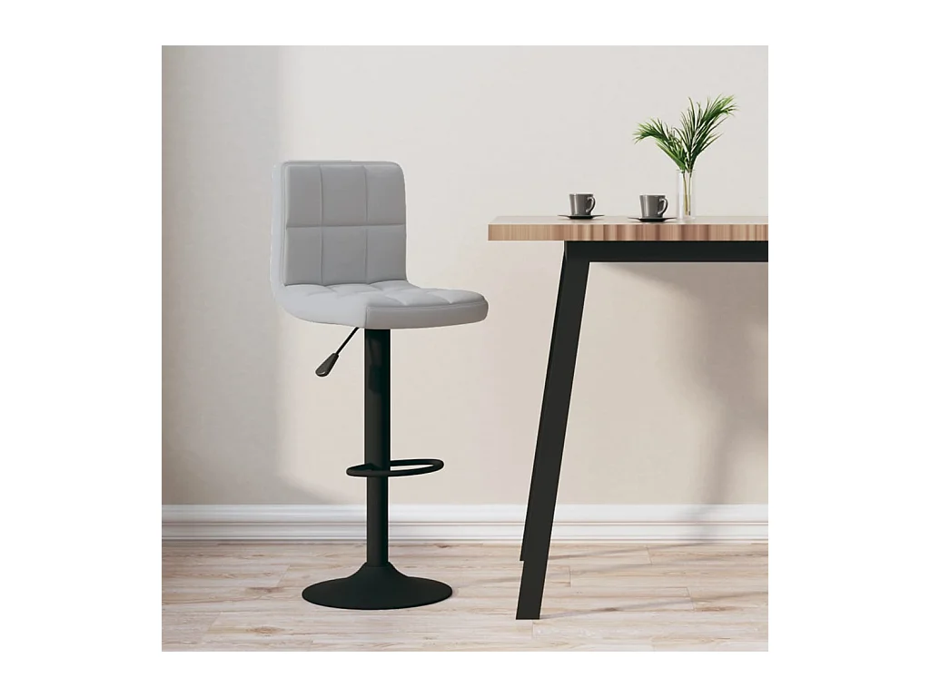 Tabouret de bar Gris clair Velours