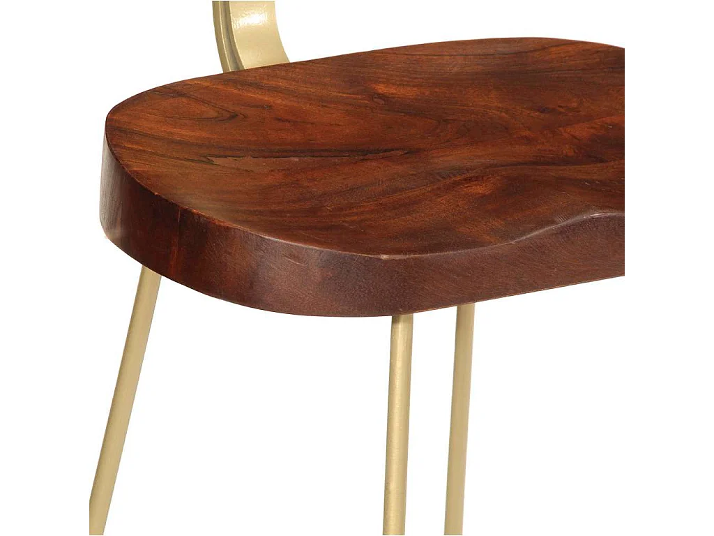 Tabourets de bar lot de 2 49x43x103 cm bois de manguier massif