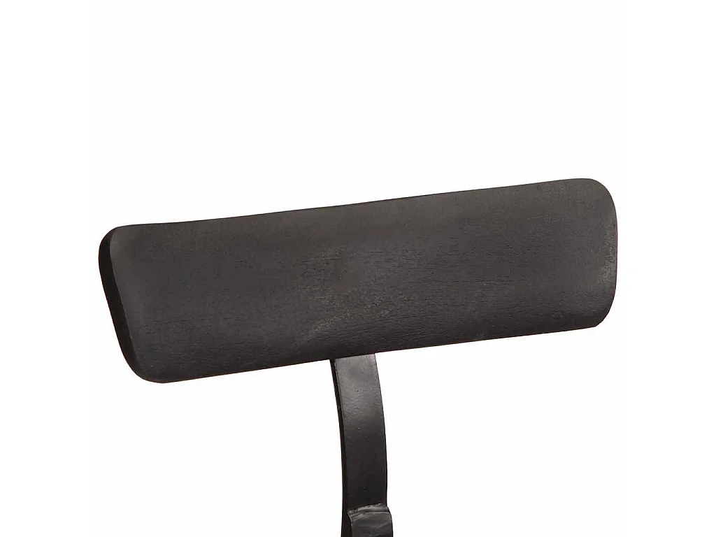 Tabourets de bar lot de 2 noir 49x43x88 cm bois manguier massif