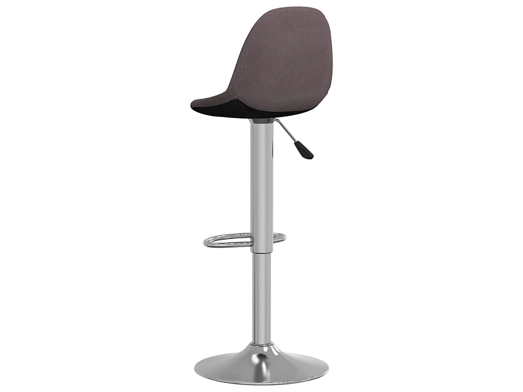 Tabourets de bar lot de 2 taupe tissu
