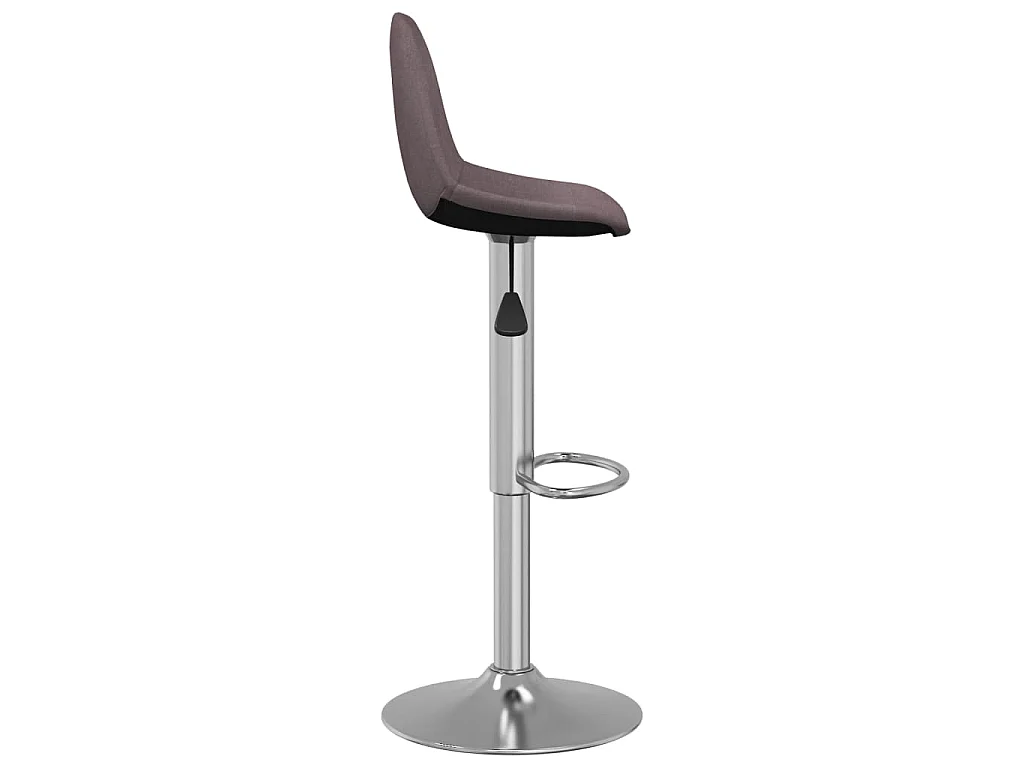 Tabourets de bar lot de 2 taupe tissu