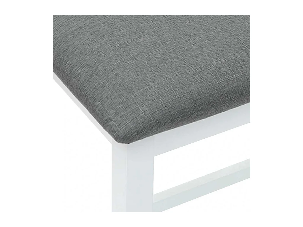 Barstoelen met kussens 2 st massief hout rubber wit