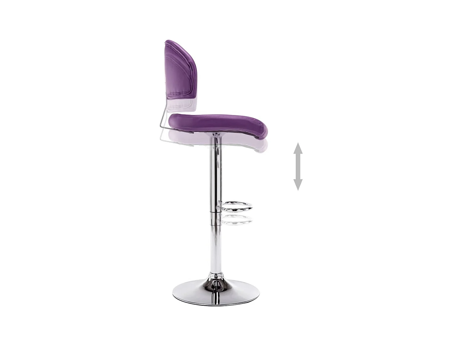 Barhocker Lila Kunstleder