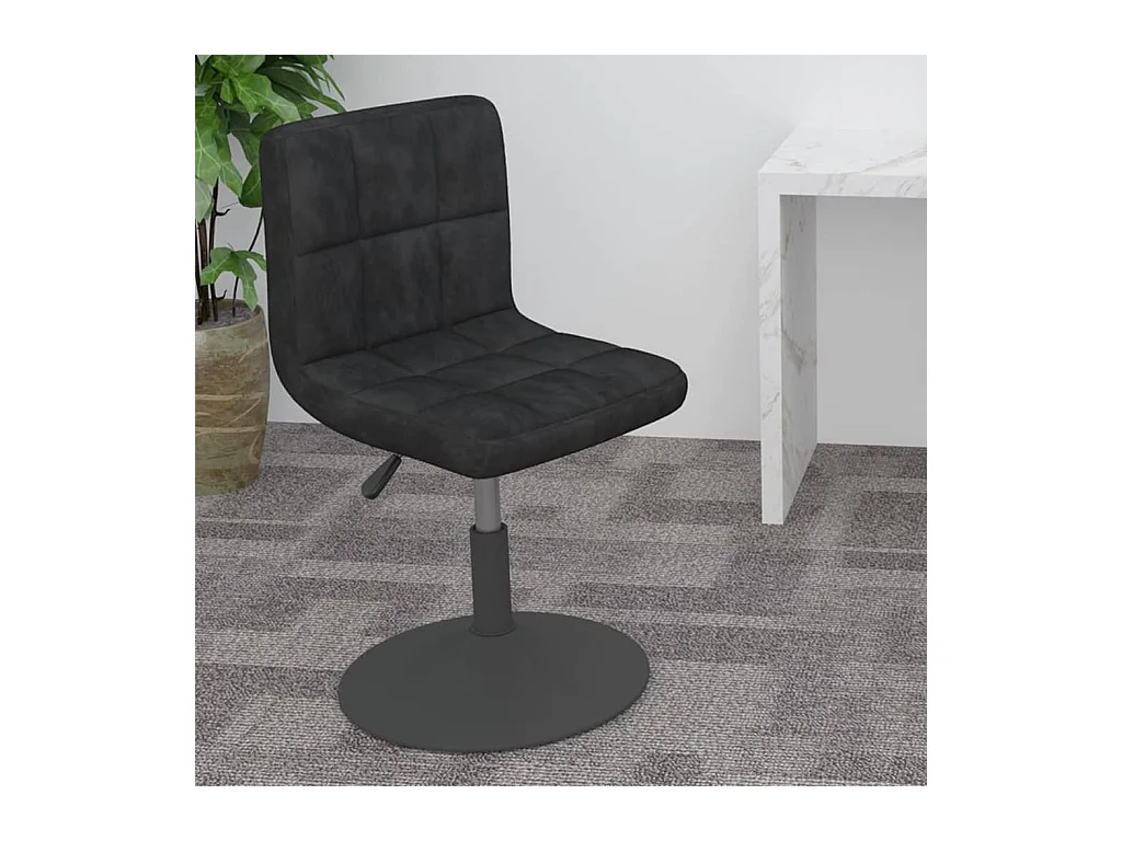 Tabouret de bar pivotant noir velours