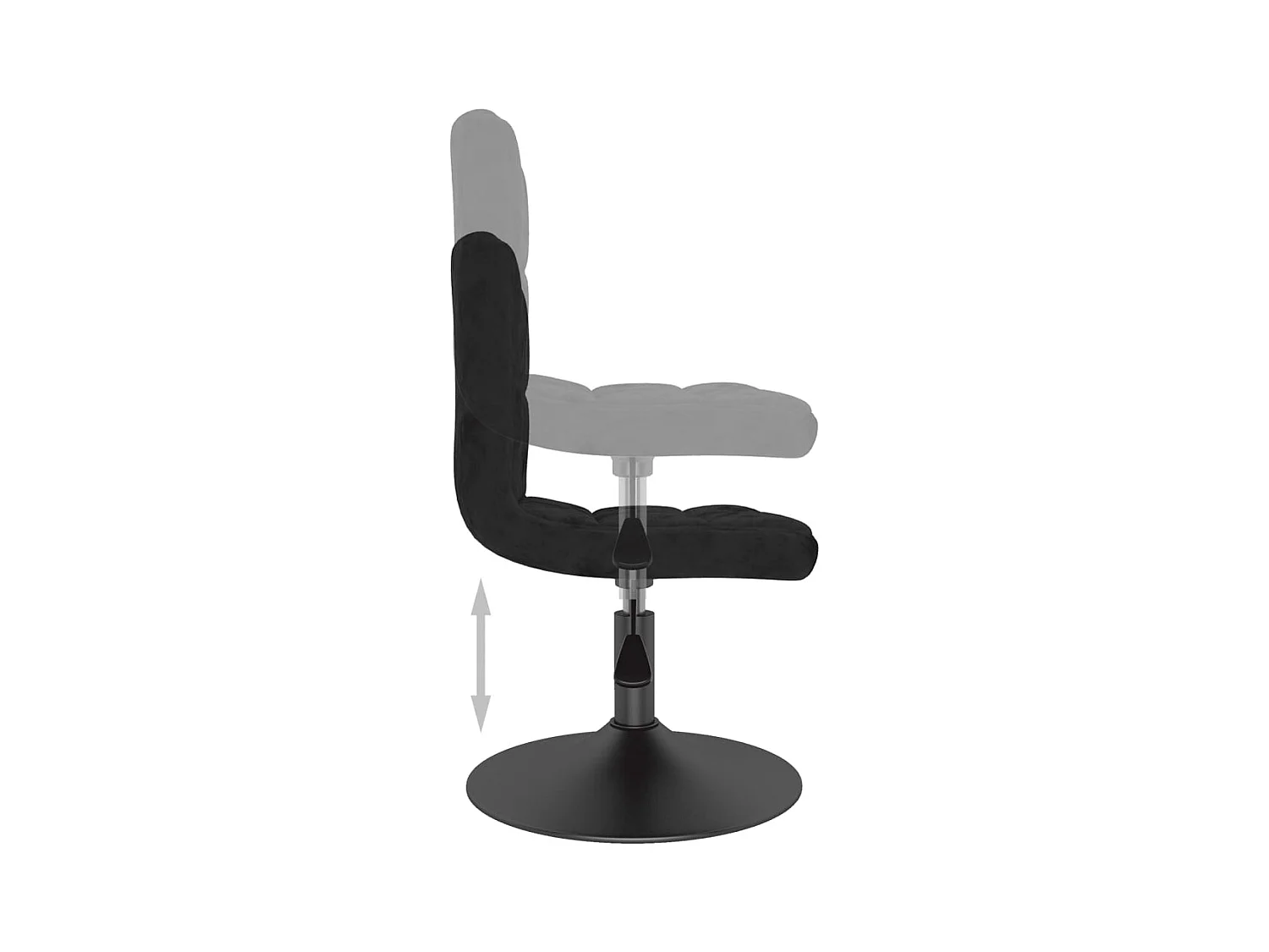 Barhocker Drehbar Schwarz Samt