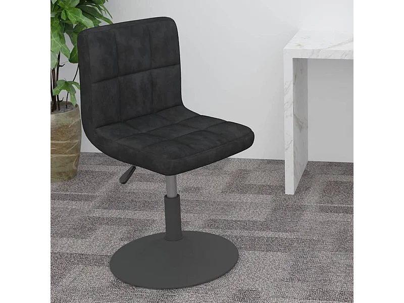 Tabouret de bar pivotant noir velours