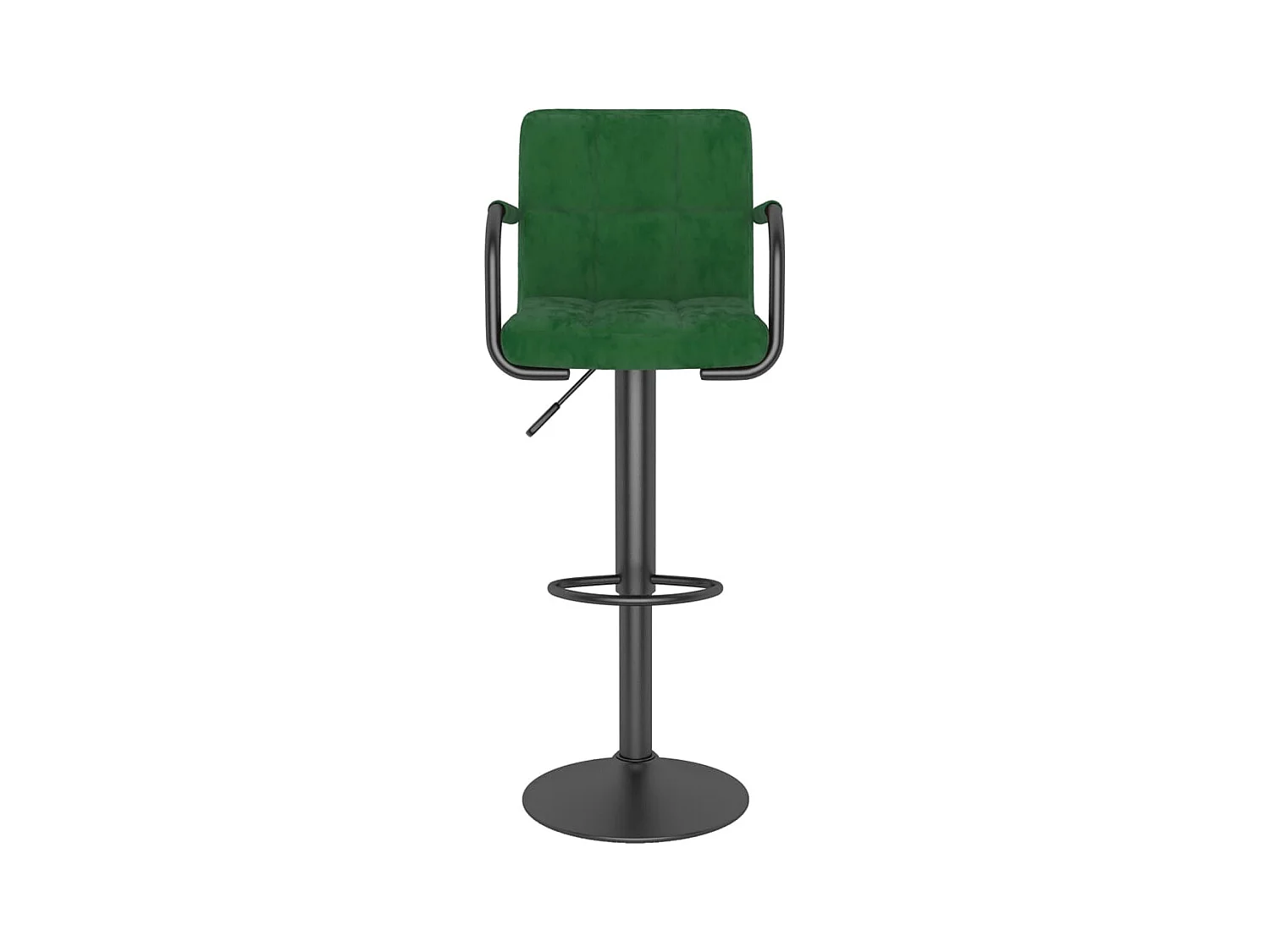 Tabourets de bar lot de 2 vert foncé velours