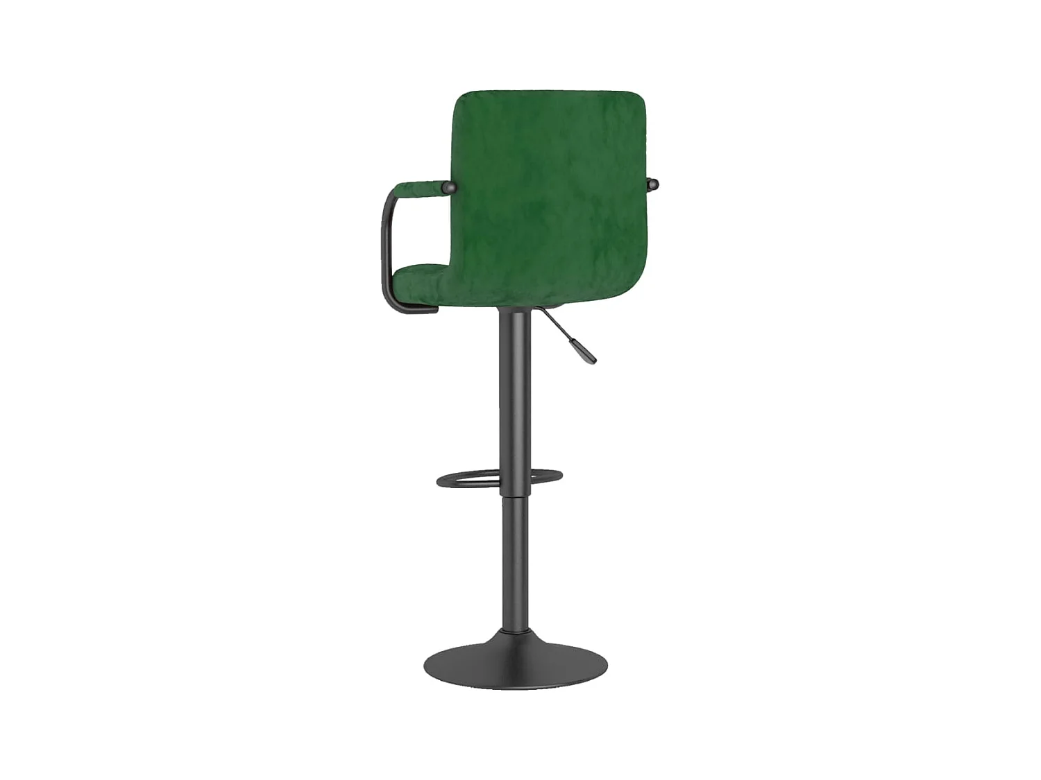 Tabourets de bar lot de 2 vert foncé velours