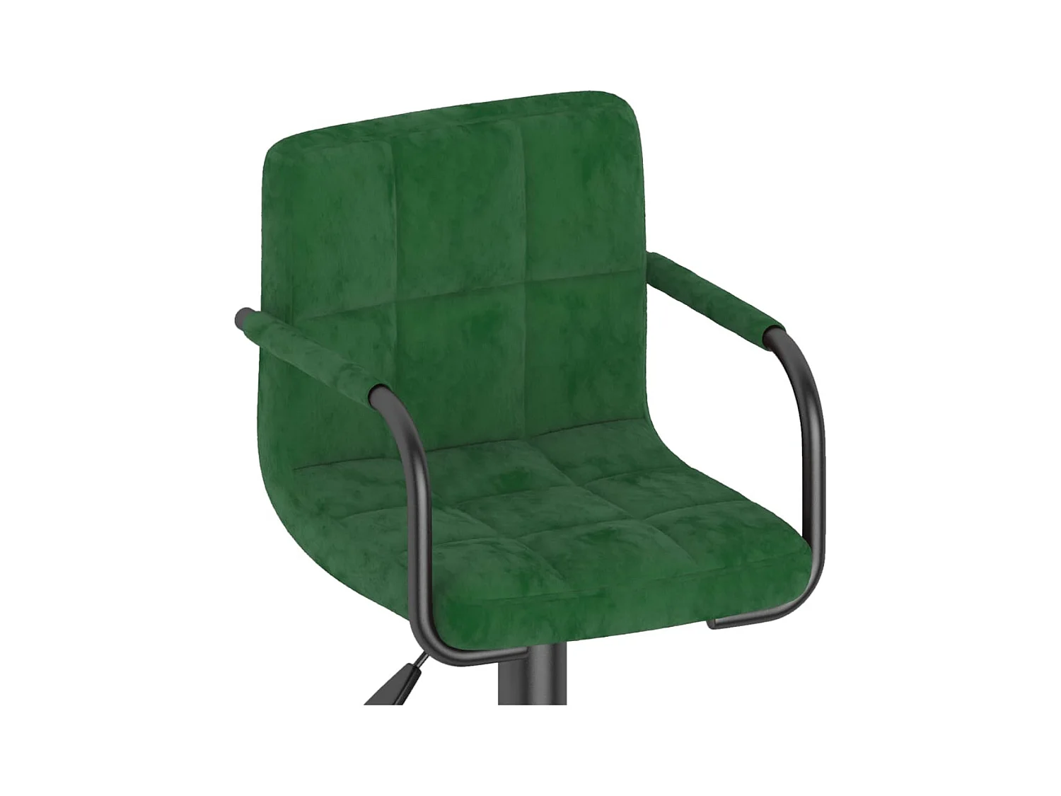 Tabourets de bar lot de 2 vert foncé velours