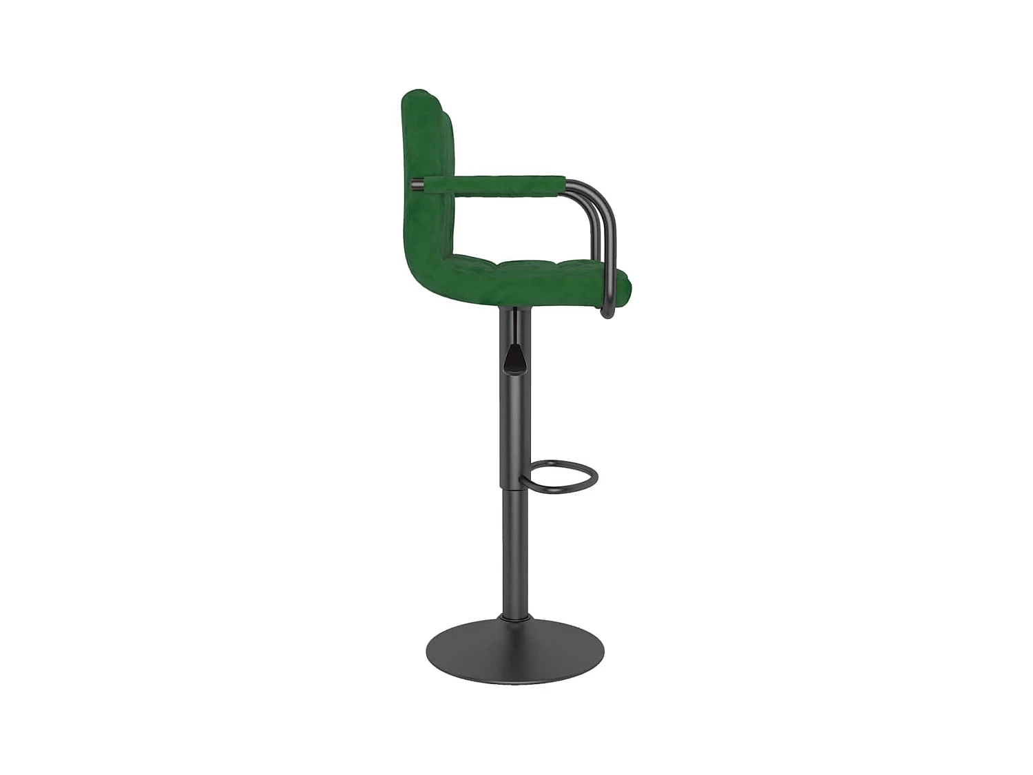 Tabourets de bar lot de 2 vert foncé velours