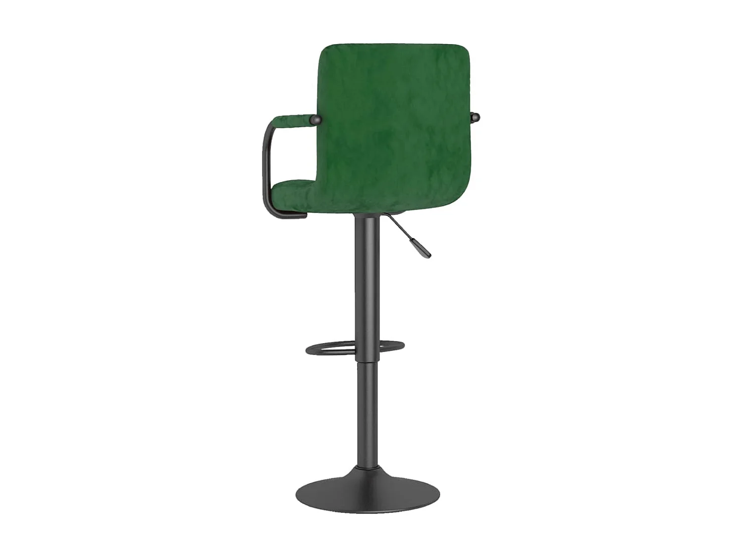 Tabourets de bar lot de 2 vert foncé velours