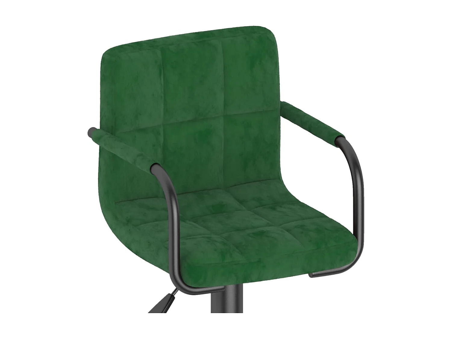 Tabourets de bar lot de 2 vert foncé velours
