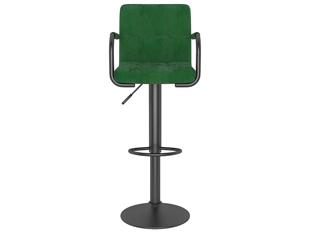 Sgabelli da Bar 2 pz Verde Scuro in Velluto
