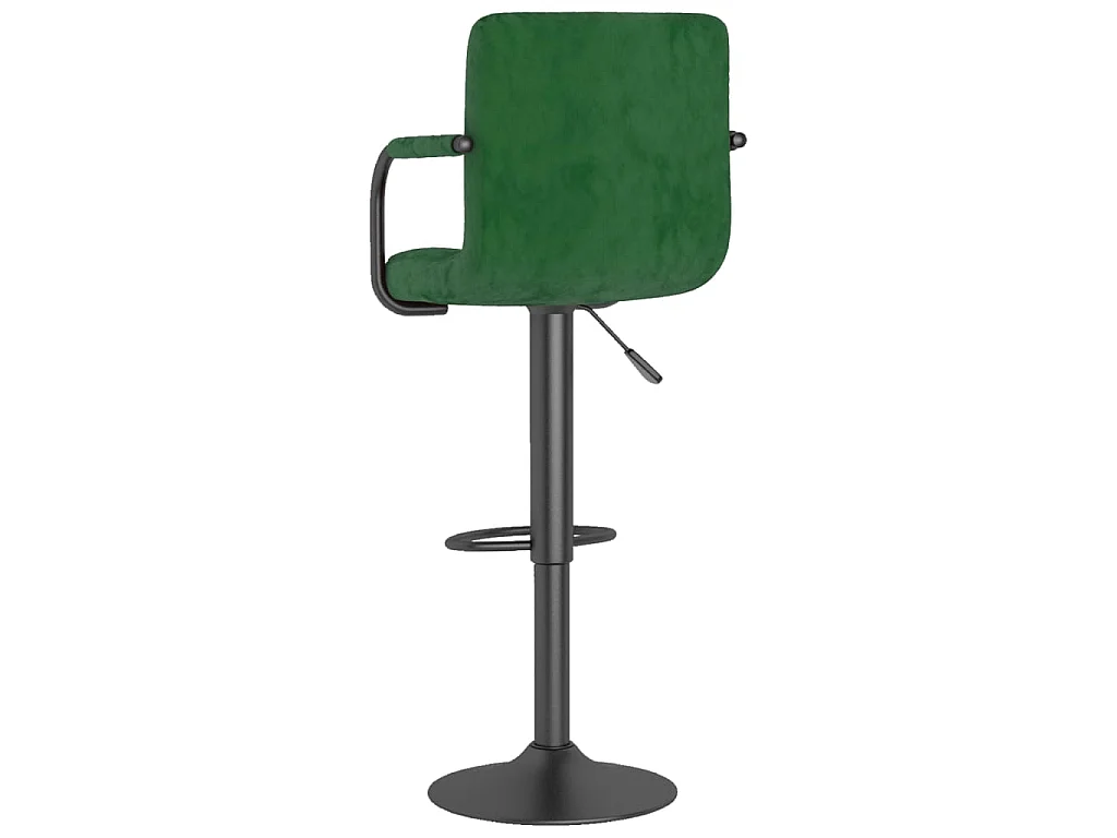Sgabelli da Bar 2 pz Verde Scuro in Velluto