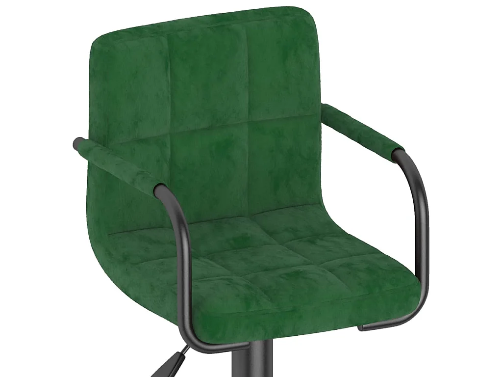 Sgabelli da Bar 2 pz Verde Scuro in Velluto